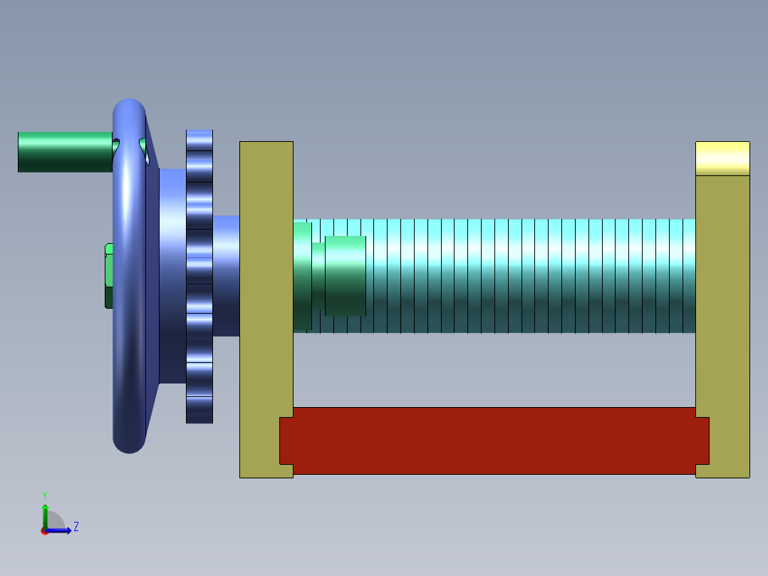 一种压面机构设计左视图