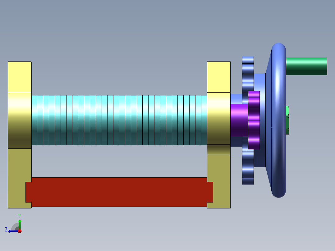 一种压面机构设计右视图