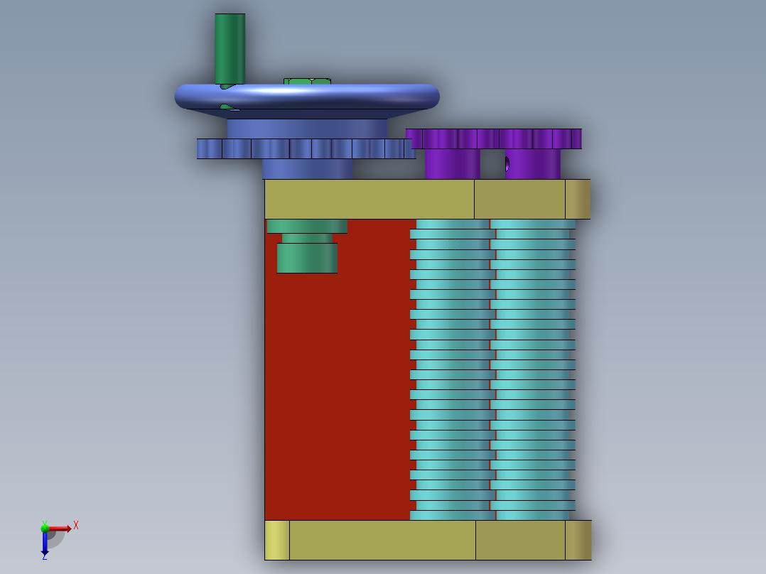 一种压面机构设计俯视图