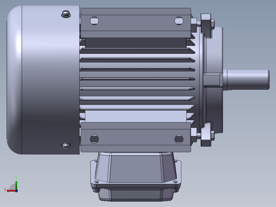 电机模型后视图