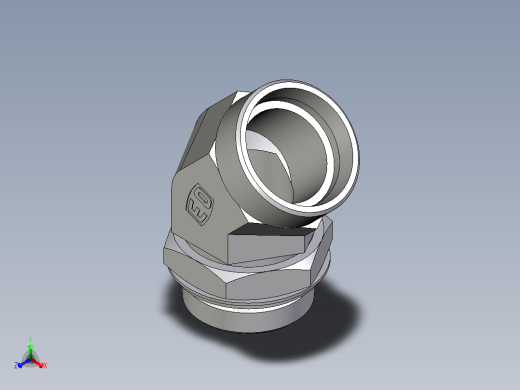 卡套式工业通用硬管接头EO_Adjustable_locknut_45_deg_elbow_VEE42LROMDCF