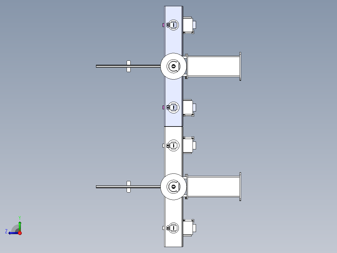 木板成形机器右视图