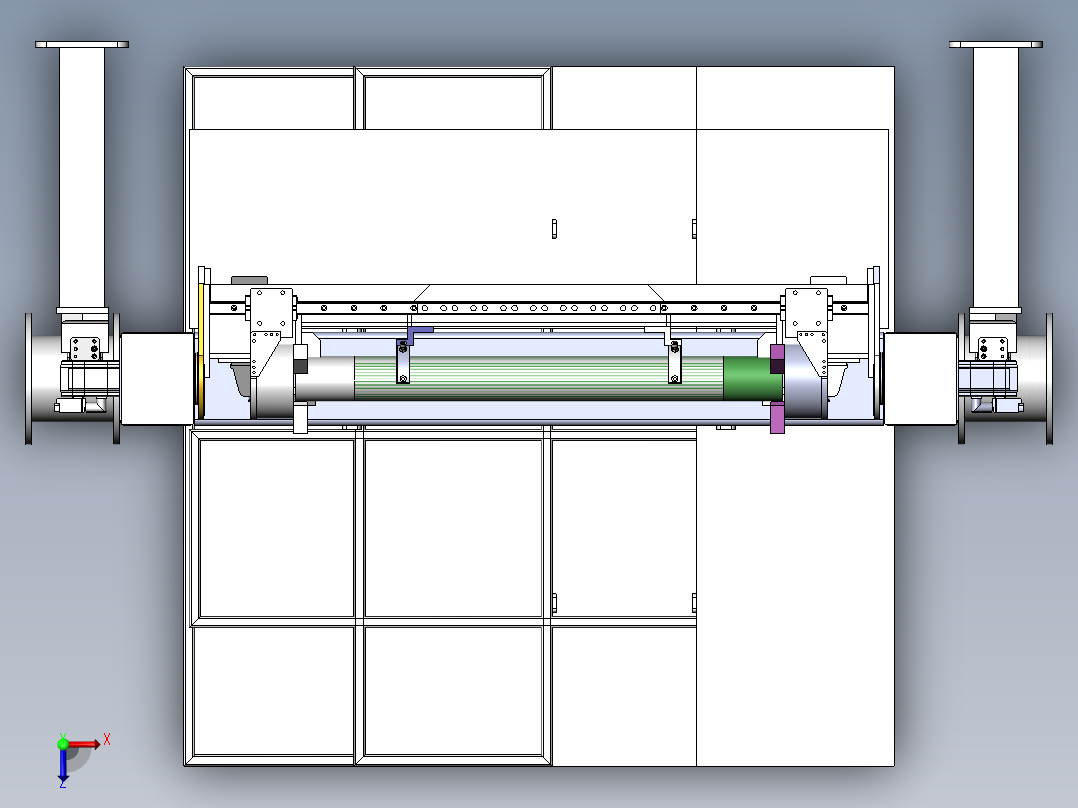 木板成形机器俯视图