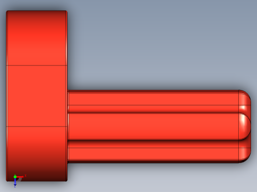 气缸电机-2853 Bright Red Technic Engine Crankshaft俯视缩略图