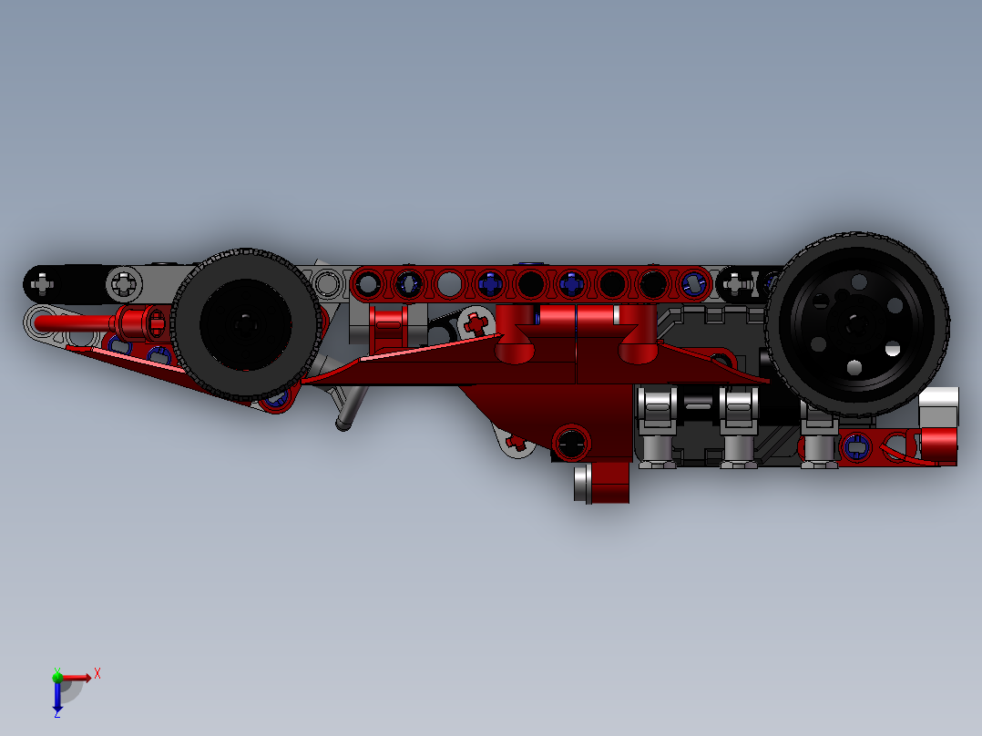 拼装玩具车模型俯视图
