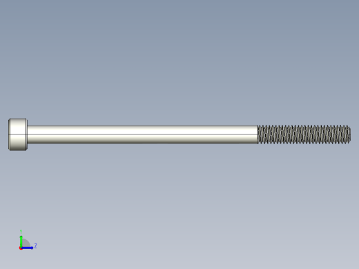 M4 x 0.7mm Thread 70mm LONG SOCKET HEAD CAP SCREW.IGS左视缩略图