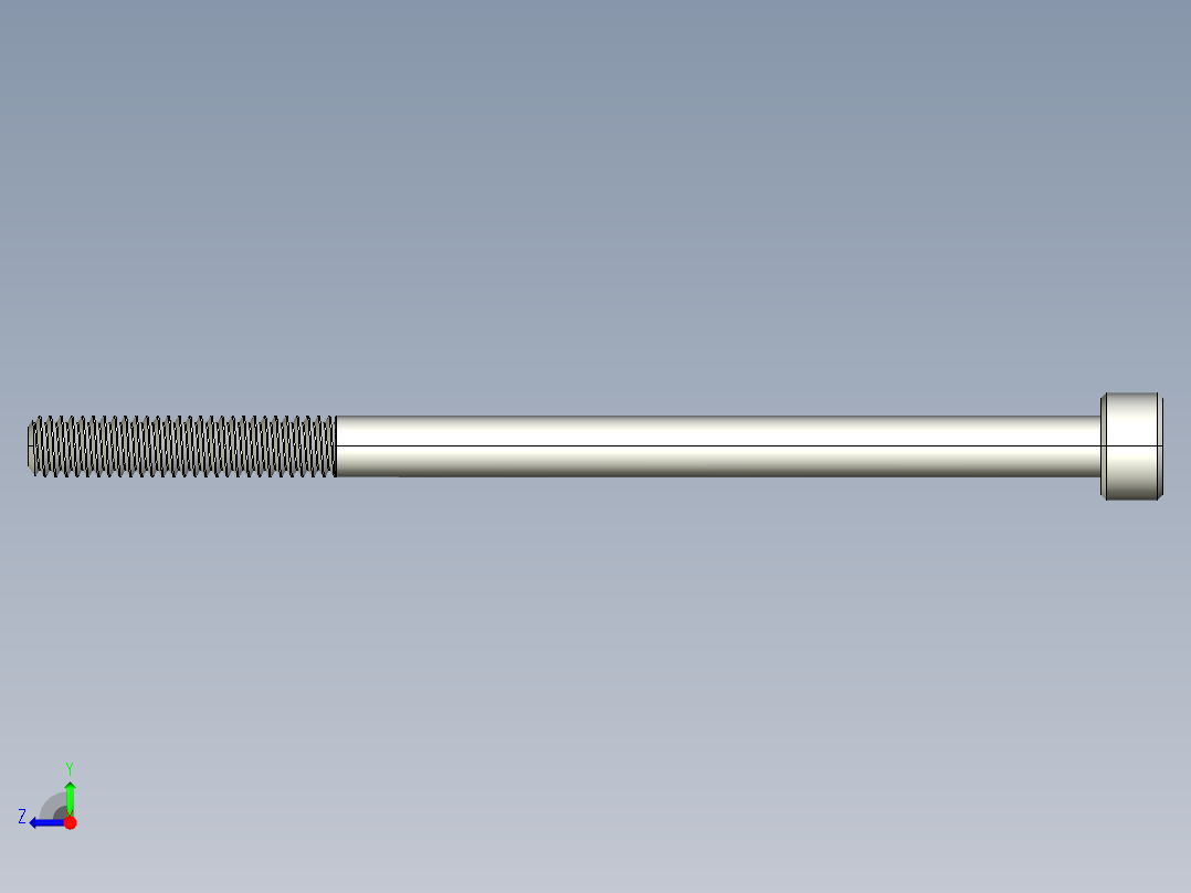 M4 x 0.7mm Thread 70mm LONG SOCKET HEAD CAP SCREW.IGS右视图