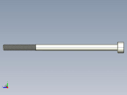M4 x 0.7mm Thread 70mm LONG SOCKET HEAD CAP SCREW.IGS右视缩略图