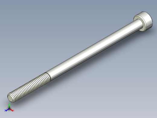 M4 x 0.7mm Thread 70mm LONG SOCKET HEAD CAP SCREW.IGS正等轴测缩略图