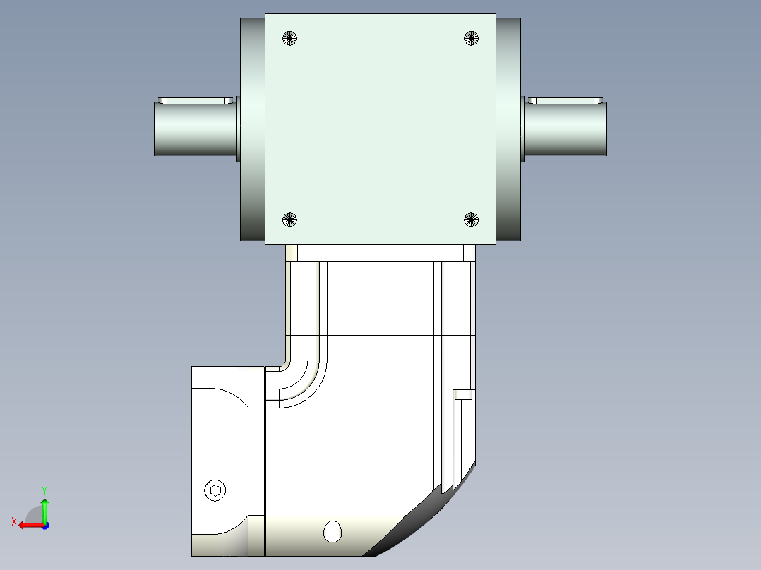 换向器PW140双轴 ZPGH115-L1 19-70-90-M5.stp后视图