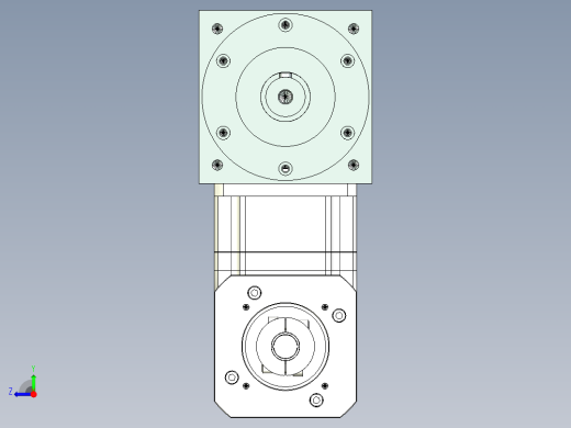 换向器PW140双轴 ZPGH115-L1 19-70-90-M5.stp右视缩略图