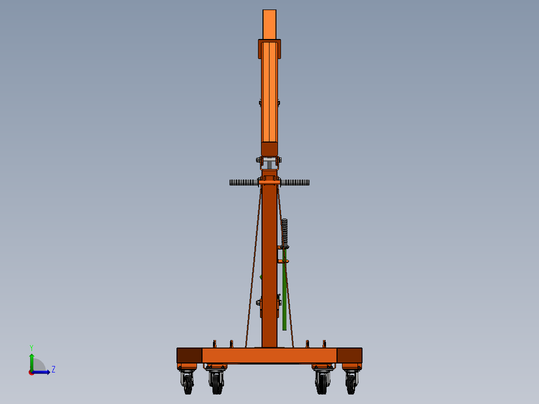 简易液压起重机sw20可编辑左视图