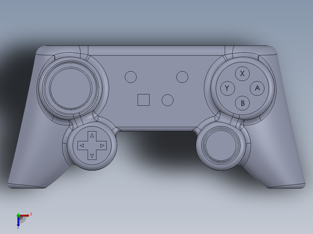 游戏手柄俯视图