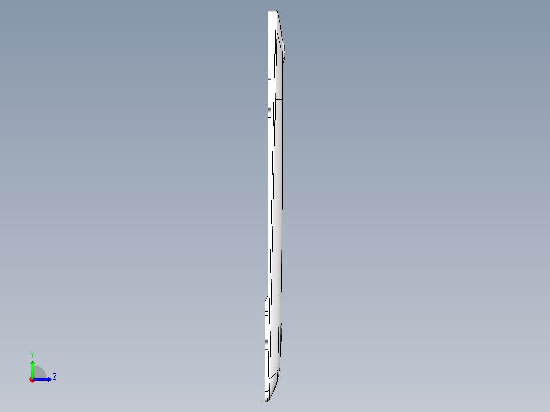 全铣件笔记本D壳铣脚垫槽加转轴缺口带程序模型左视图