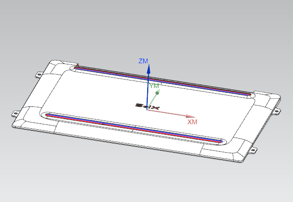 全铣件笔记本D壳铣脚垫槽加转轴缺口带程序模型