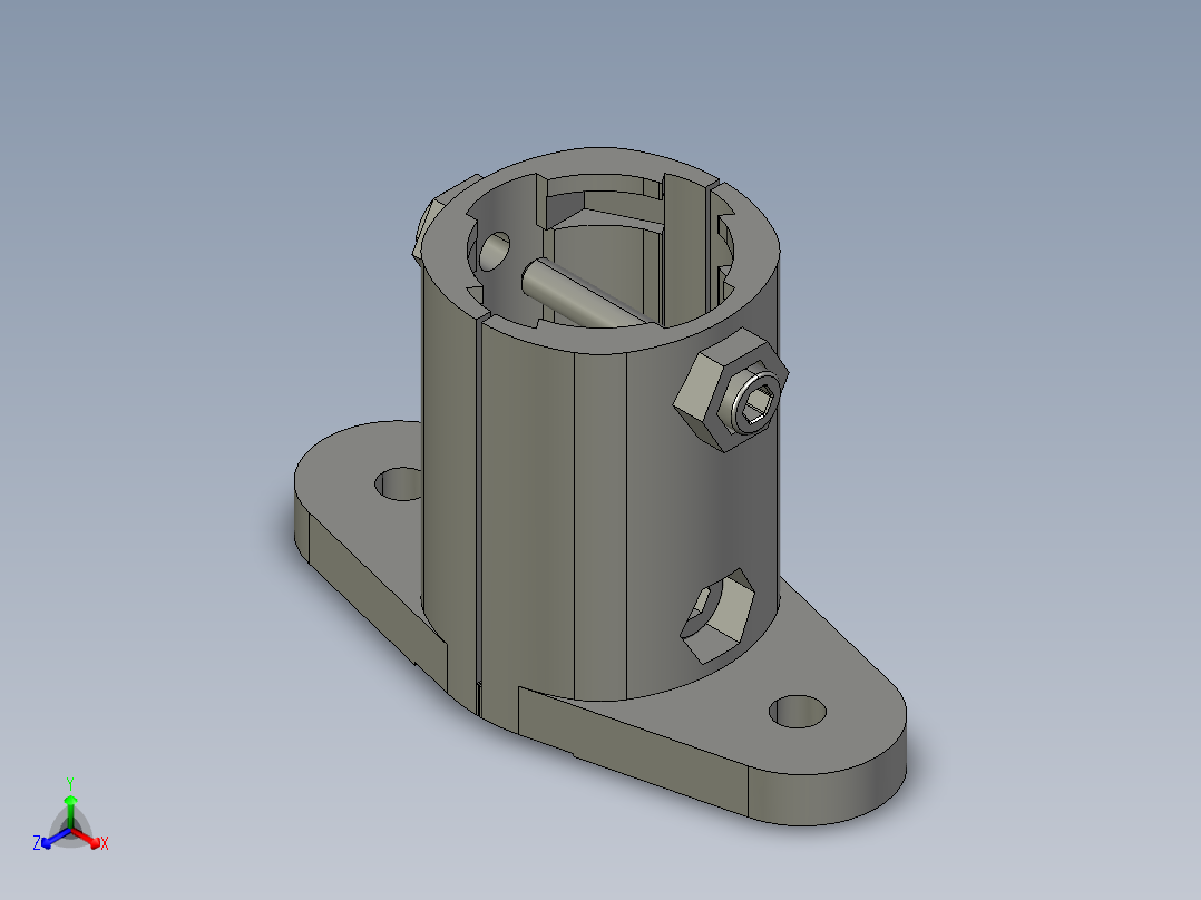 43外抱式底座.STEP正等轴测图