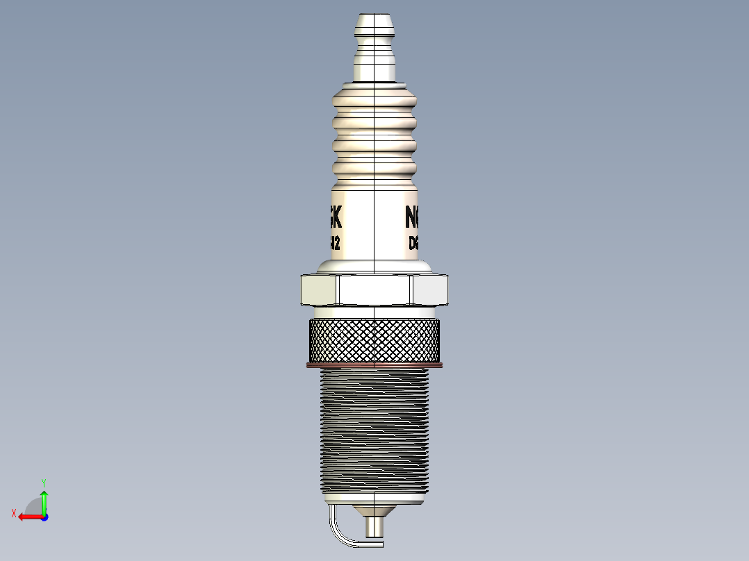 火花塞(21)后视图