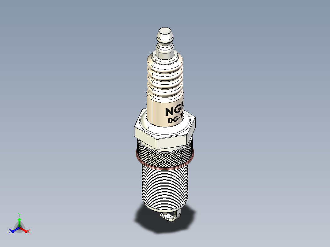 火花塞(21)正等轴测图