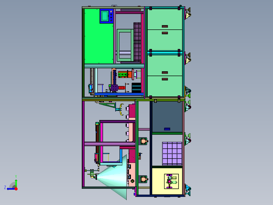 新能源汽车线束检测捆绑装置右视图