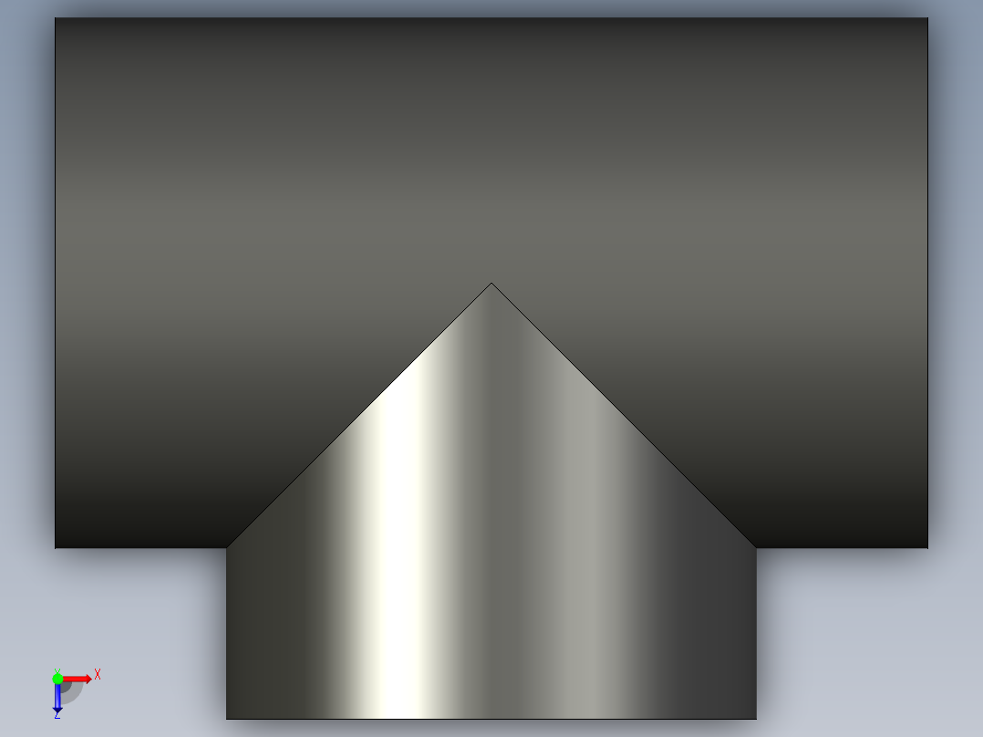 B3004496-4英寸PVC T形接头俯视图