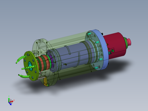 数控加工主轴 STEP格式+附平面工程图