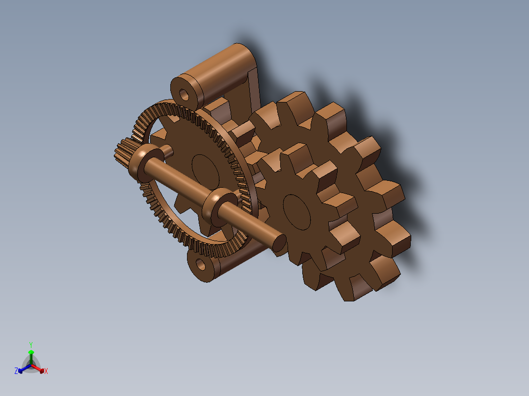 齿轮  SW16正等轴测图