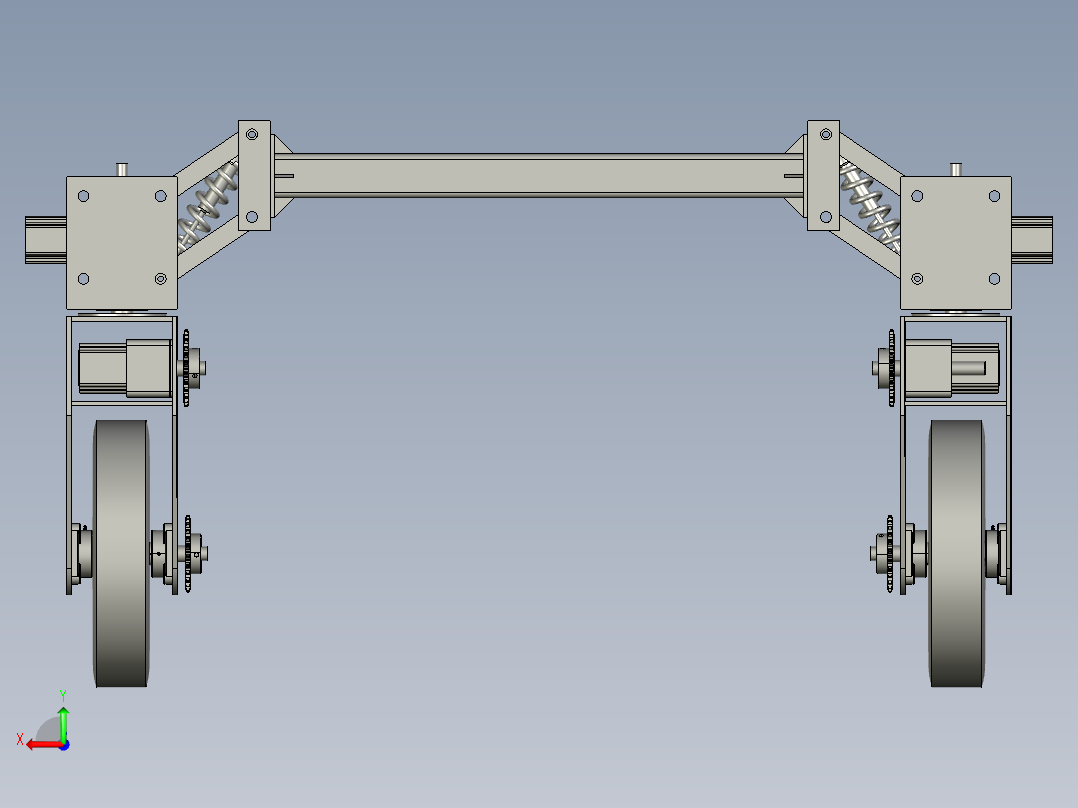 机器人车体后视图