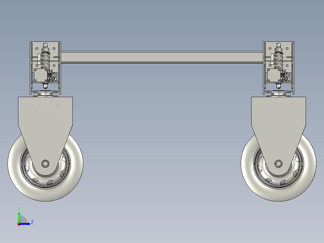 机器人车体左视图