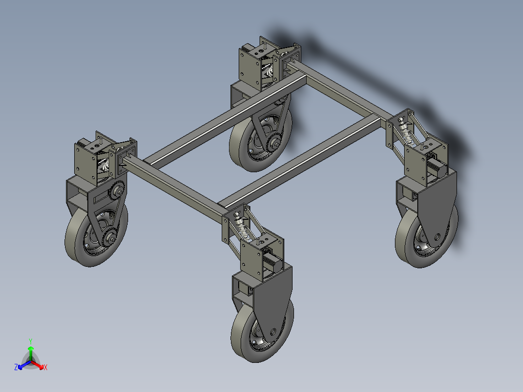 机器人车体正等轴测图