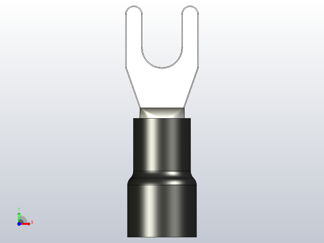 绝缘扁平端子2.5-4毫米(AWG14-12)前视图