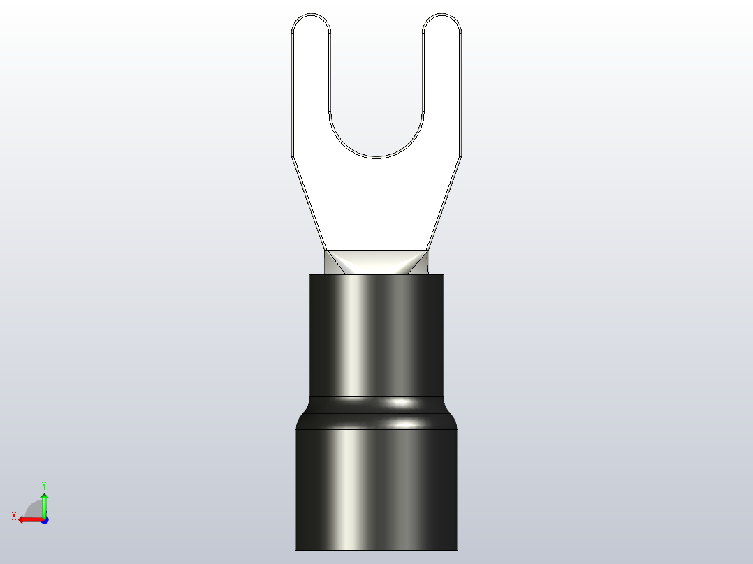 绝缘扁平端子2.5-4毫米(AWG14-12)后视图