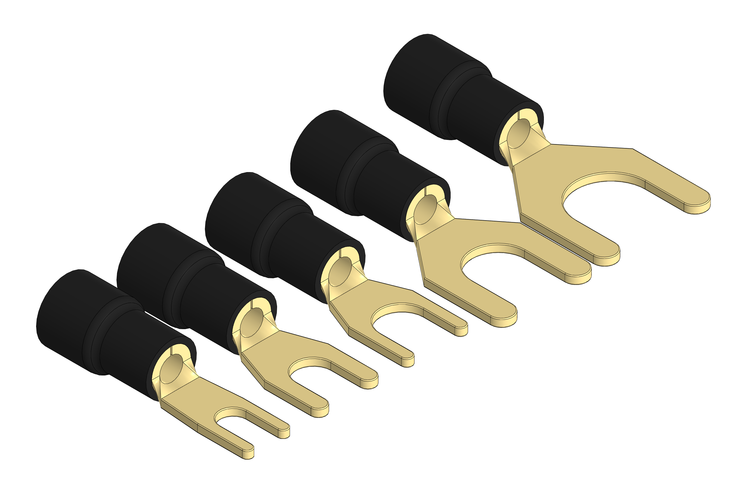 绝缘扁平端子2.5-4毫米(AWG14-12)