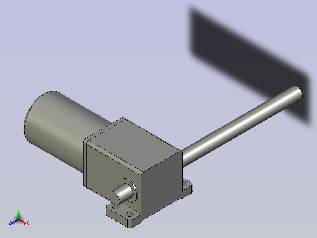 推杆马达(60W水平)装配体1H主视图