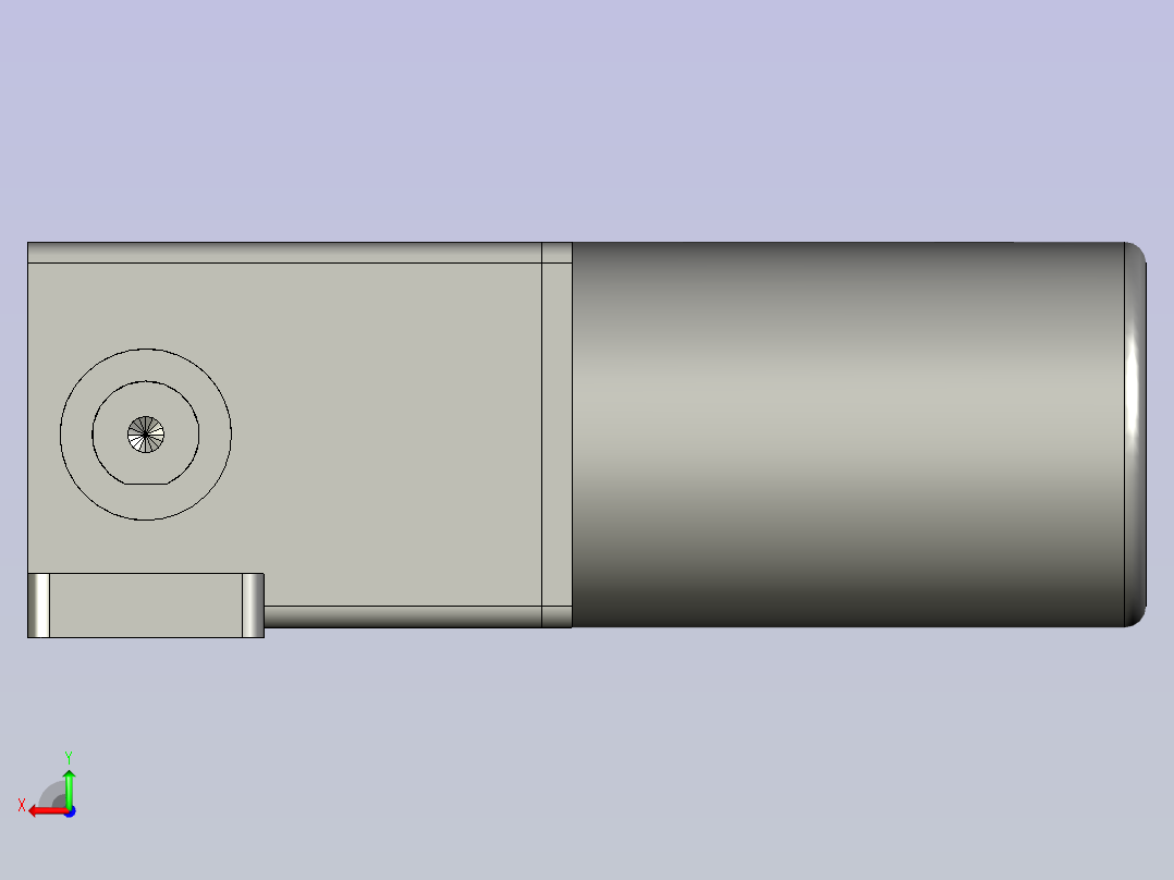 推杆马达(60W水平)装配体1H后视图