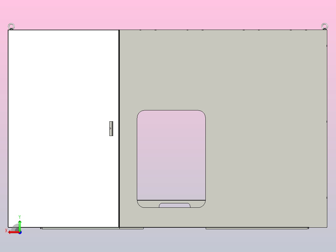数控床身钣金外罩后视图