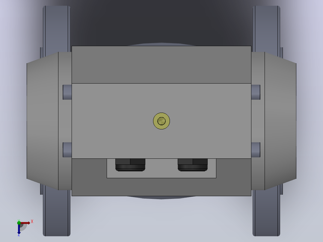 RV V641F气动V形调节球阀[RV V641H-25P]通径65俯视图