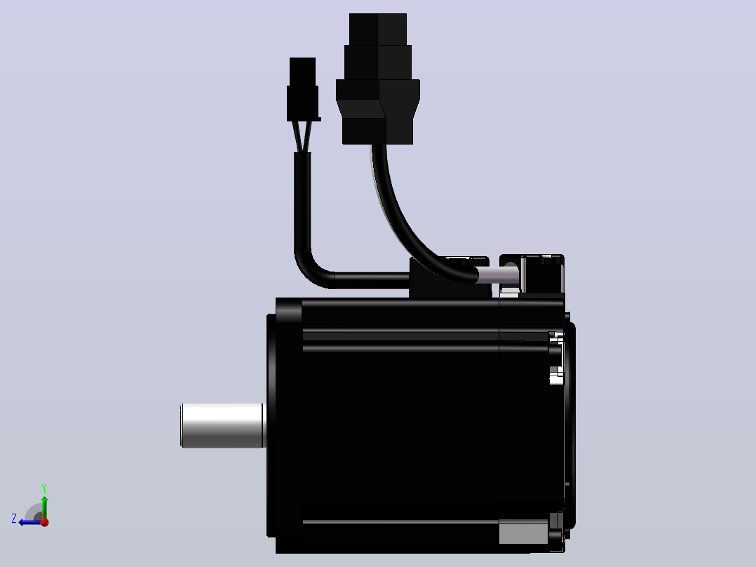 台达电机 ECM-A3H-C10804R7X（400w增量型高惯量无刹车）右视图