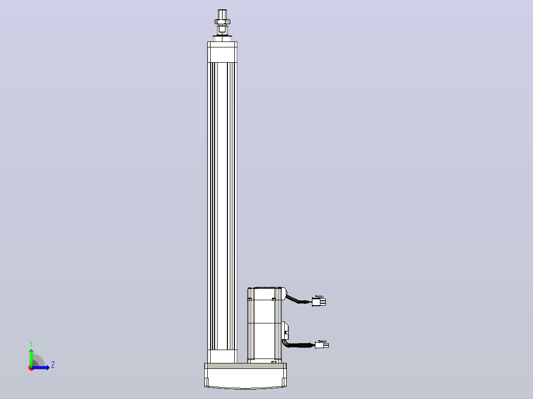 轻载电动缸TPA-ESR40-1210C-L400-MR-FA-W-P40-C3左视图