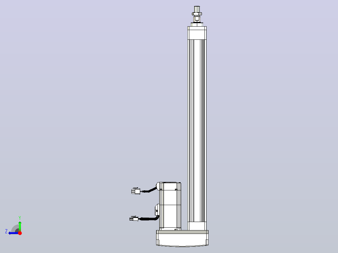 轻载电动缸TPA-ESR40-1210C-L400-MR-FA-W-P40-C3右视图
