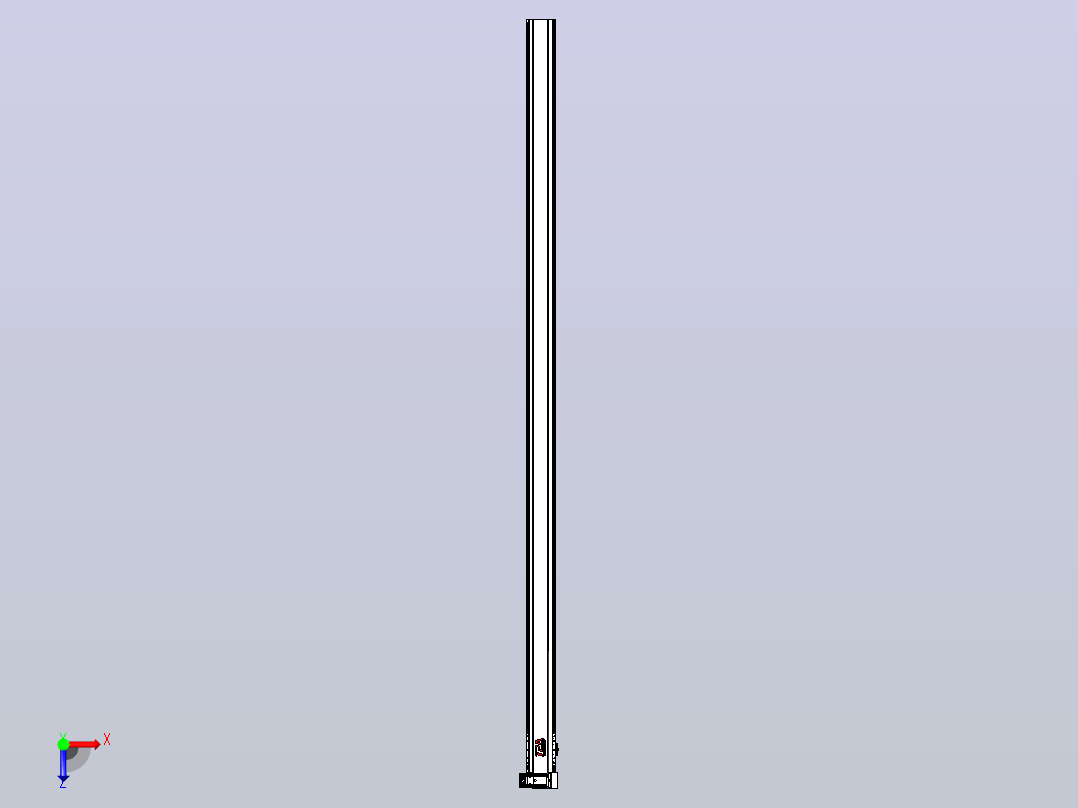 皮带直线轴半封闭可选导轨TPA-HNB-120D-110-L2850-RU-Y-P40-N3俯视图