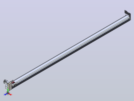 皮带直线轴半封闭可选导轨TPA-HNB-120D-110-L2850-RU-Y-P40-N3正等轴测缩略图