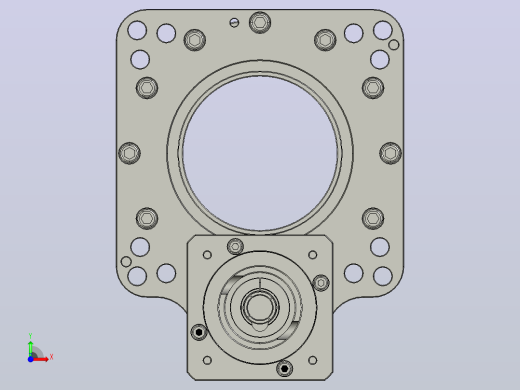 HRG280-10速比-(HRG280-10-01 过渡法兰)-(三菱1-1.5KW)-(24-110-145-M8)中空旋转平台 HRG280-10前视缩略图
