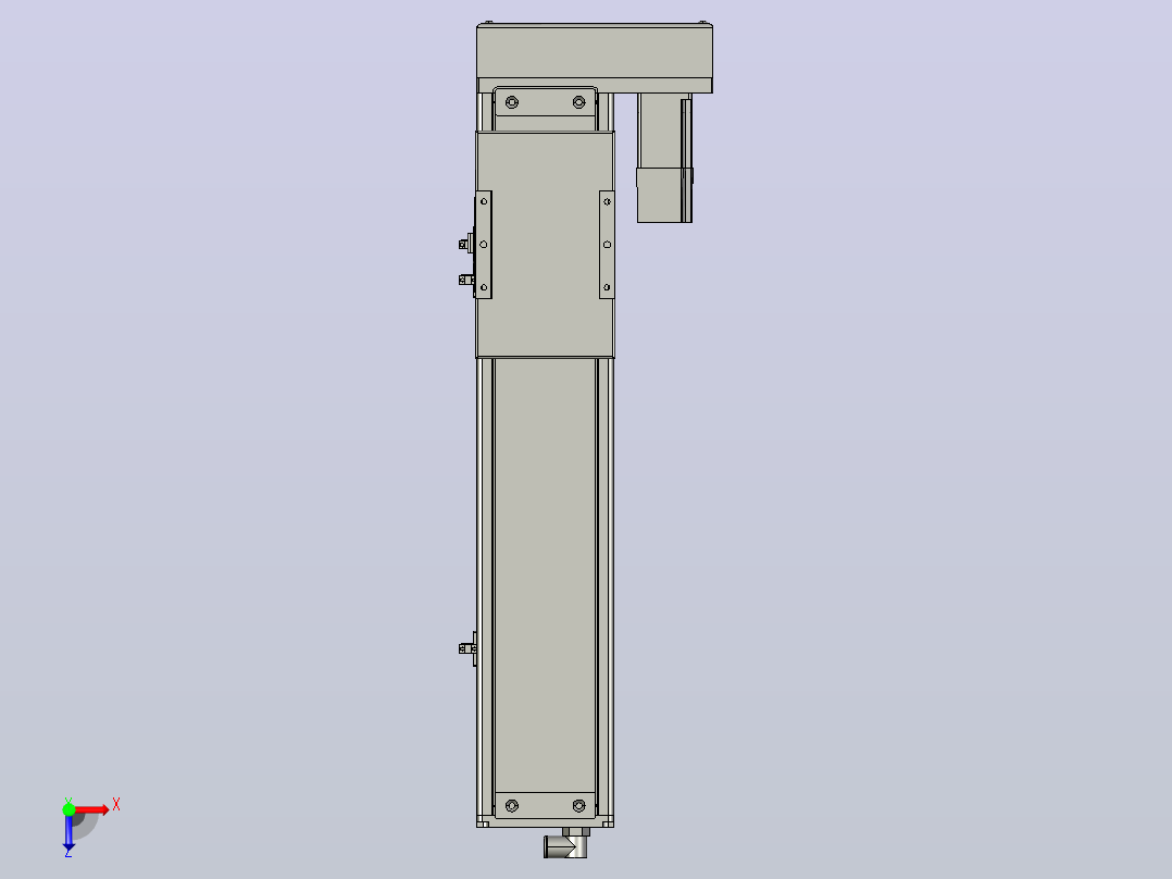 ACH10-300-BR-100W ACH10 螺杆驱动 直线滑台模组俯视图