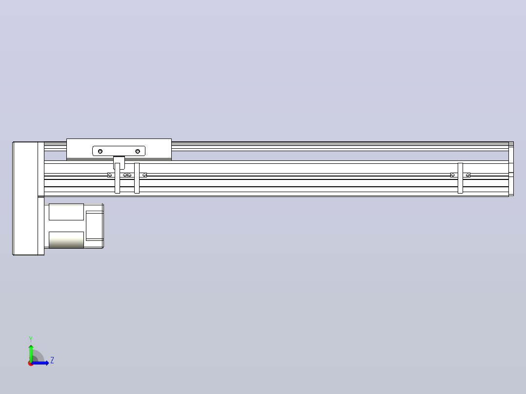 MTH14标准螺杆滑台[MTH14-L#-400-BM-P20-C3]左视图