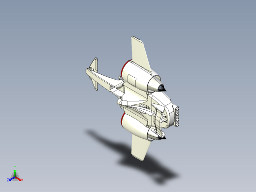 概念飞机3D模型正等轴测缩略图