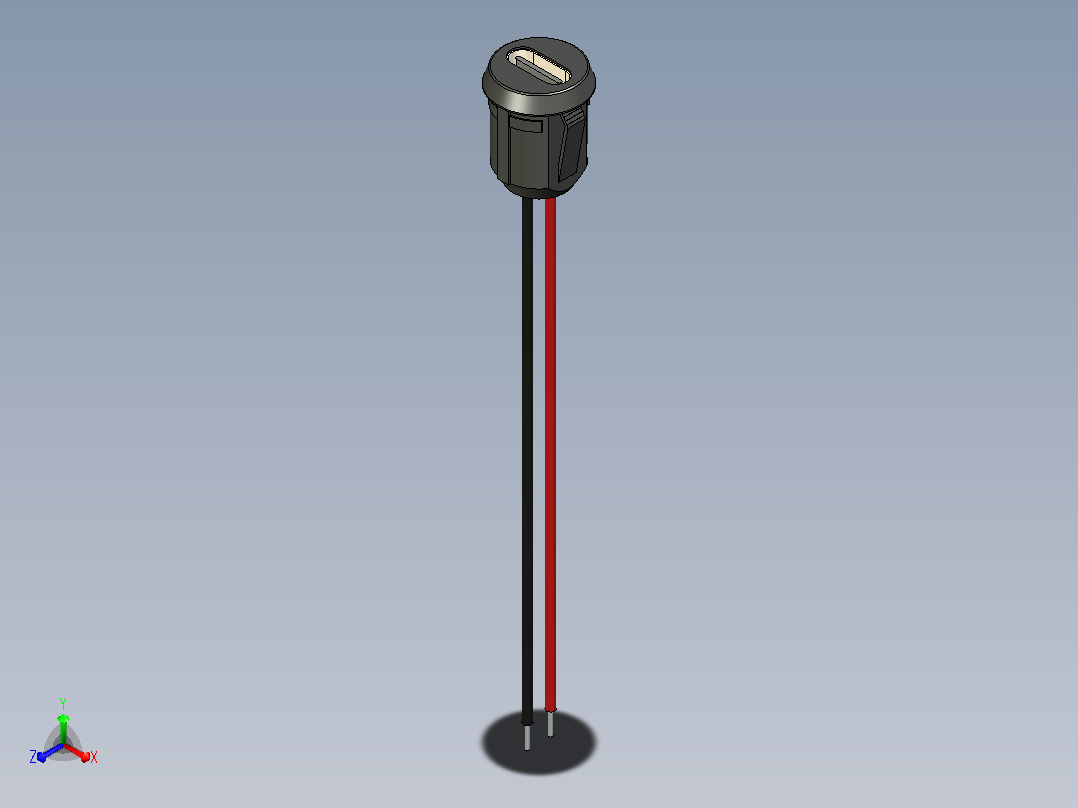 USB C 面板安装正等轴测图