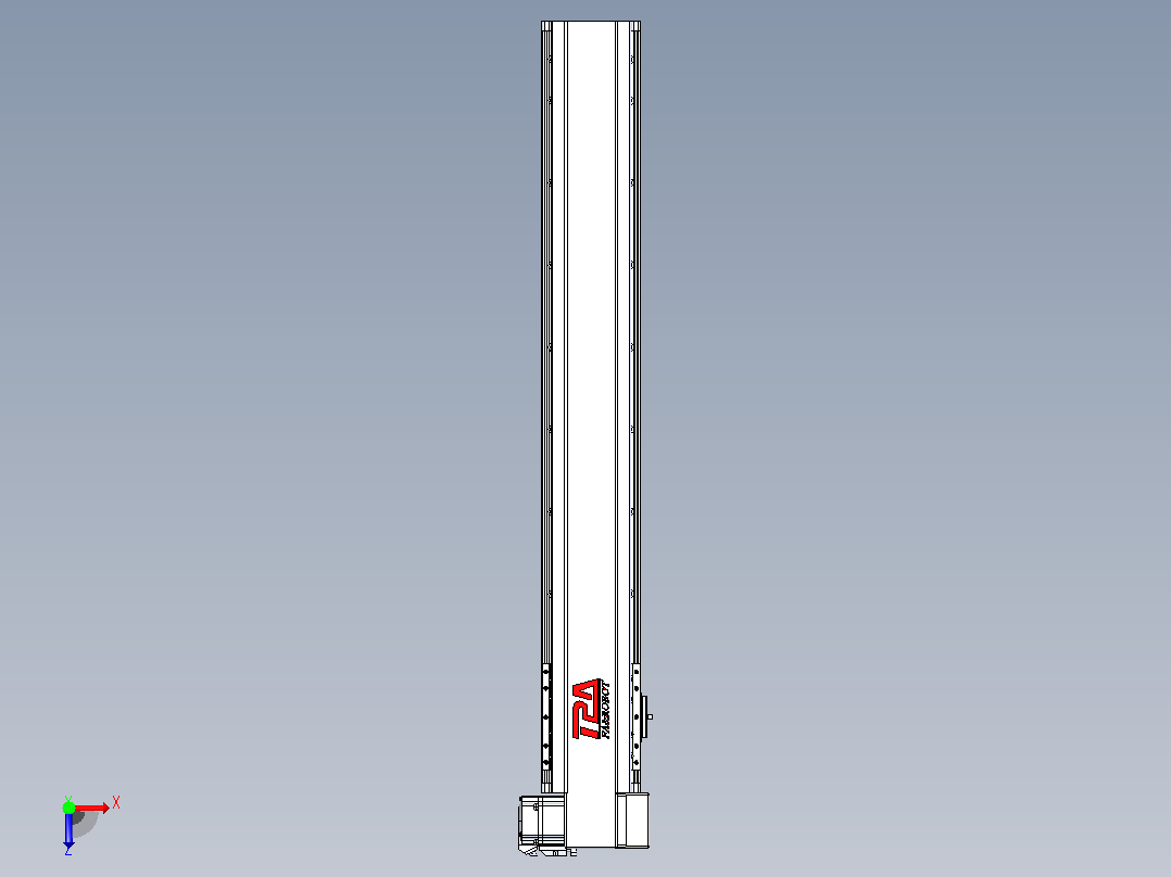皮带直线轴半封闭可选导轨TPA-HNB-120D-110-L700-RP-C-P40-N3俯视图