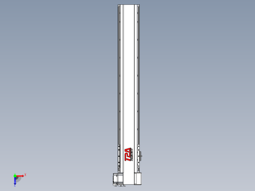 皮带直线轴半封闭可选导轨TPA-HNB-120D-110-L700-RP-C-P40-N3俯视缩略图