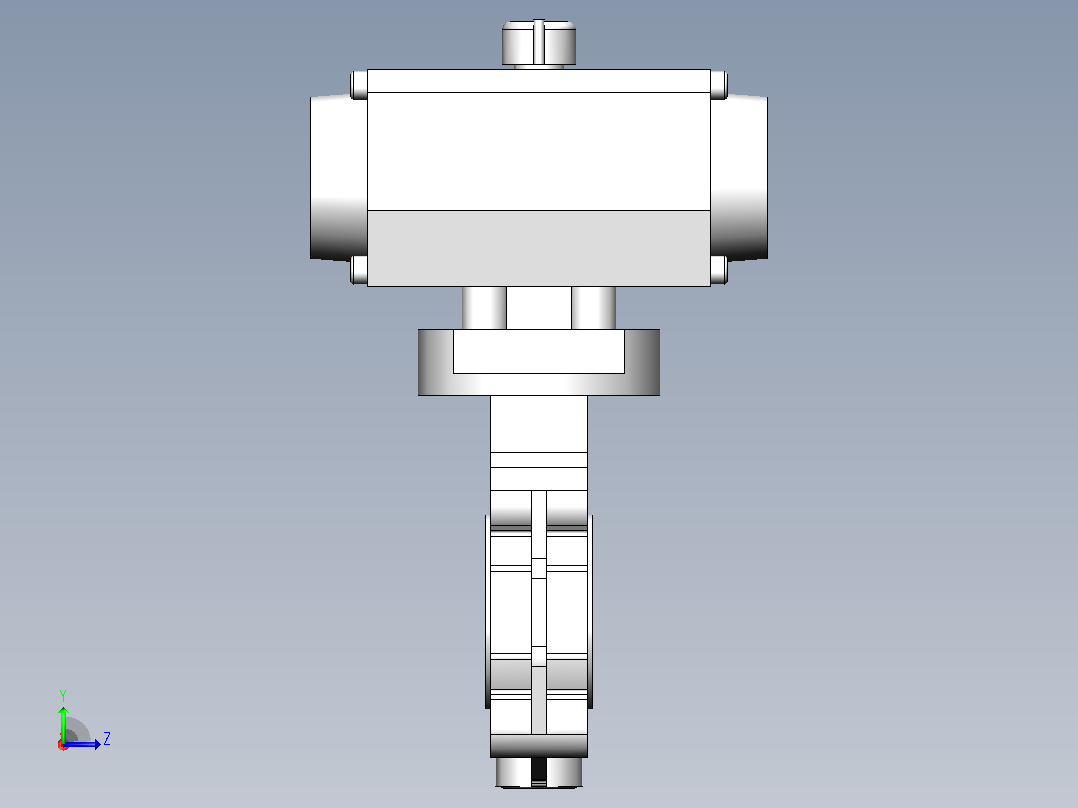 butterfly_valve_pneumatic_actuation_da_d_63_-_75蝶阀左视图