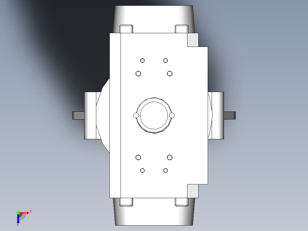 butterfly_valve_pneumatic_actuation_da_d_63_-_75蝶阀俯视图